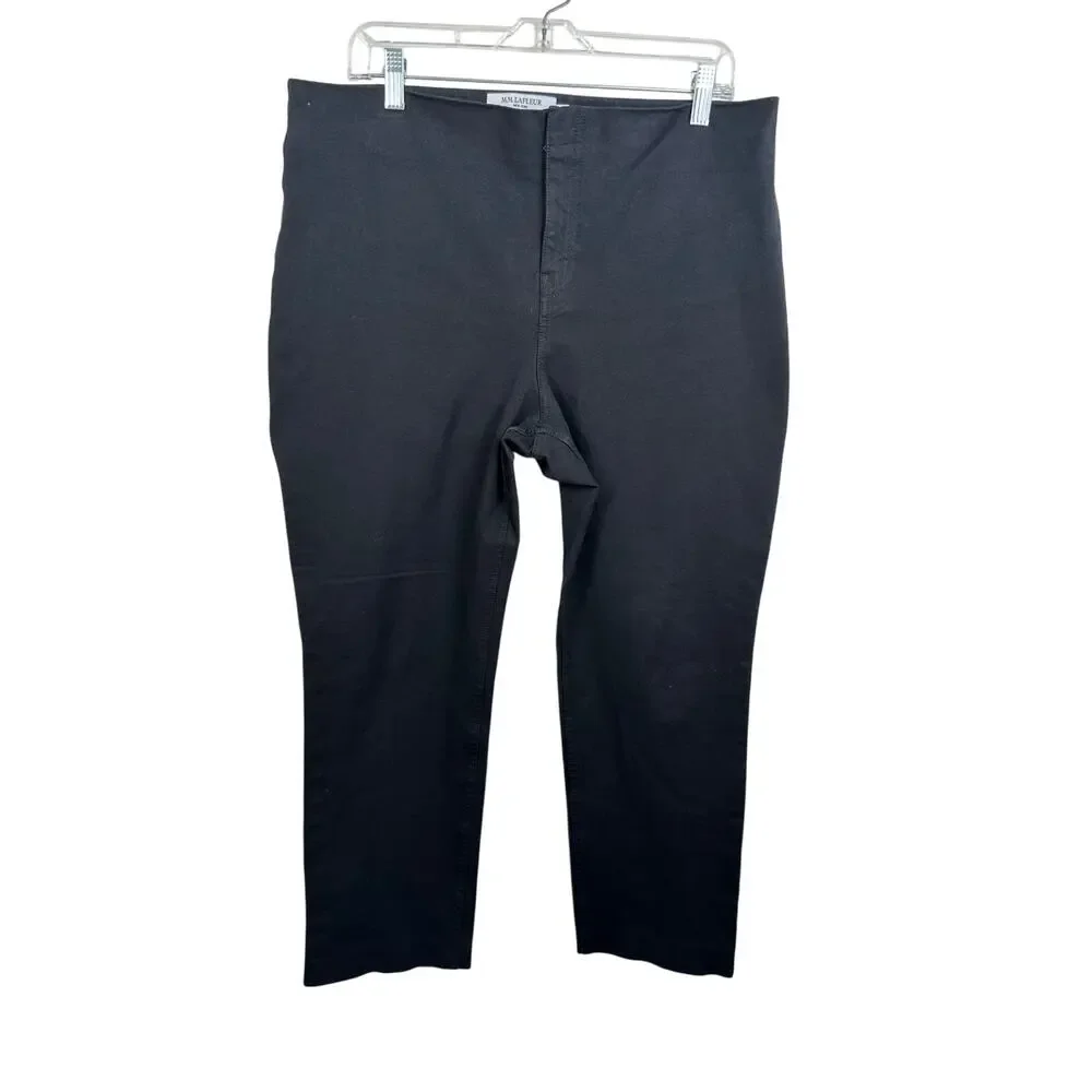 MM Lafleur The Hockley Jean  Eco Better Than Denim Cropped Size 14 Black EUC